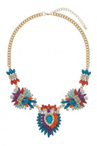 Coloured Navette Necklace