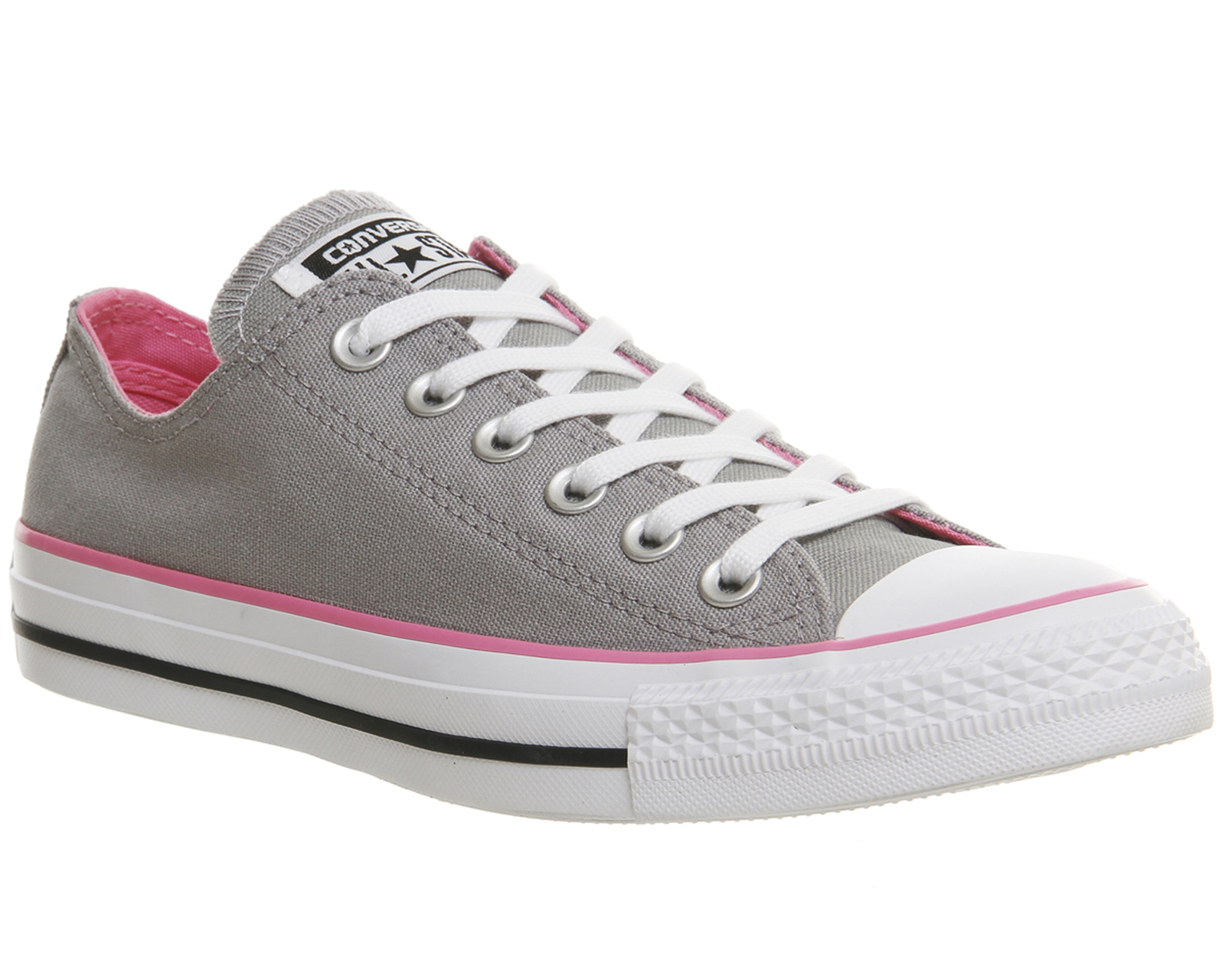 Star Low Grey Pink Canvas Trainer 