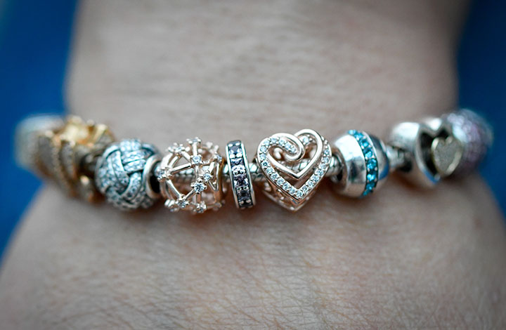 Pandora Bracelet with Charms feature